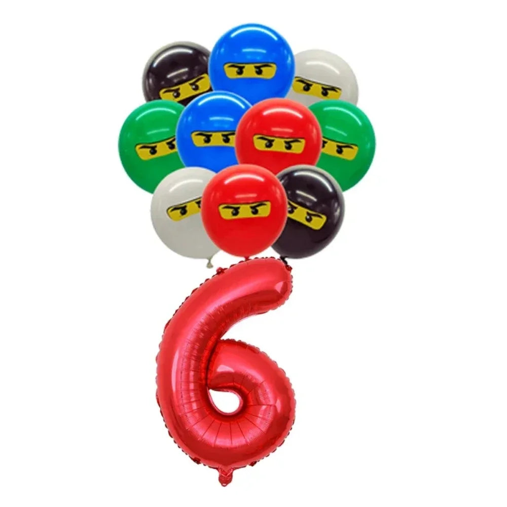 Neue Ninja Geburtstag Dekoration Supplie Ballon Geschirr Cartoon Banner Hintergrund Kuchen Dekoration Party Supplie Baby Dusche geschenk