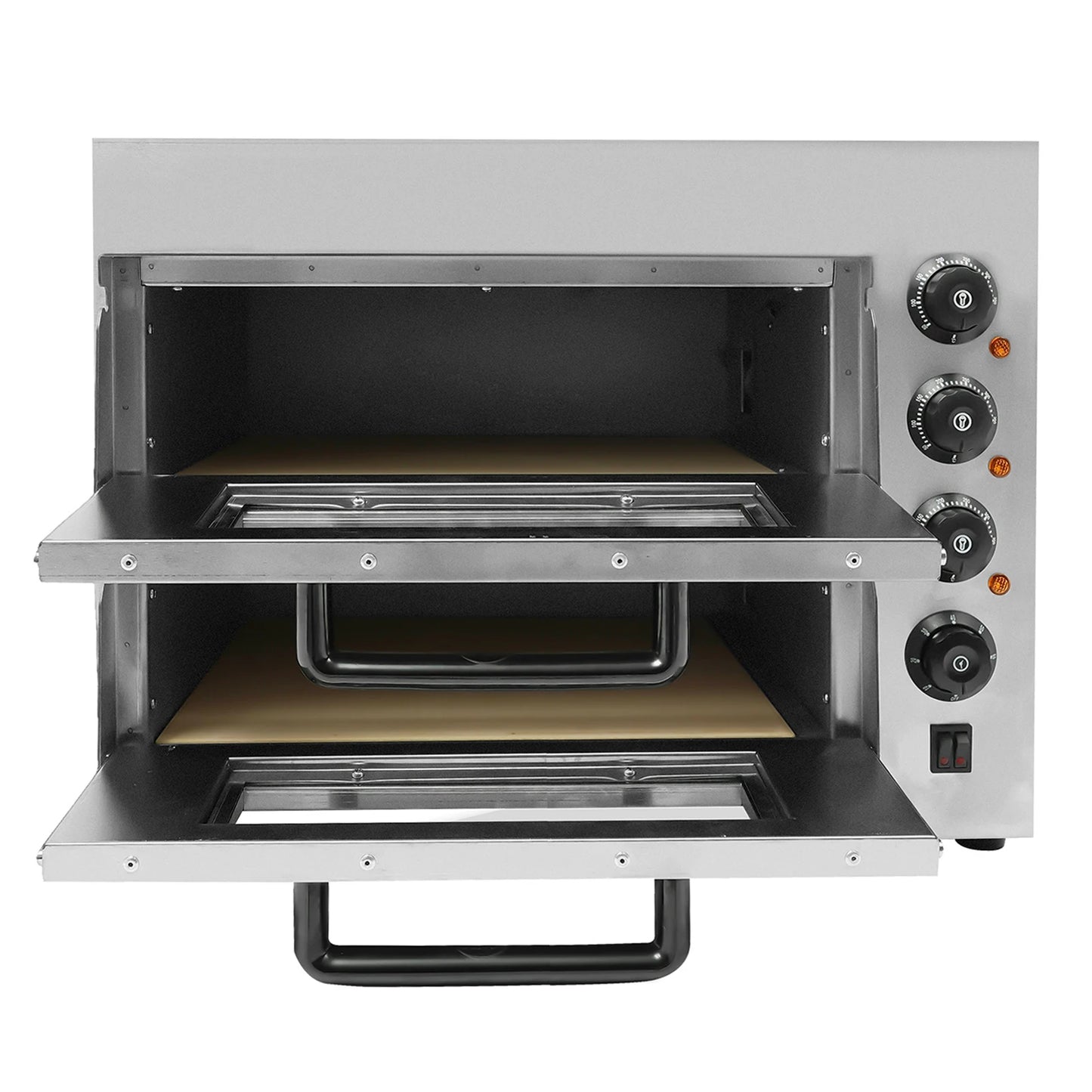 3000 W Pizzaofen 2 Etagen Toaster Bäckerofen Edelstahl Elektrischer Pizzaofen Backmaschine Elektrischer Backofen Küche Micr