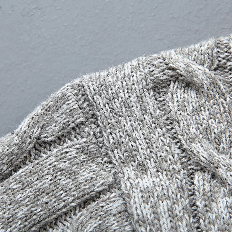 Twist Sweater Men's Turtleneck Pullovers High Neck Loose Winter Korean  Fashion Trendy Thick Warm White Sweater knitted.