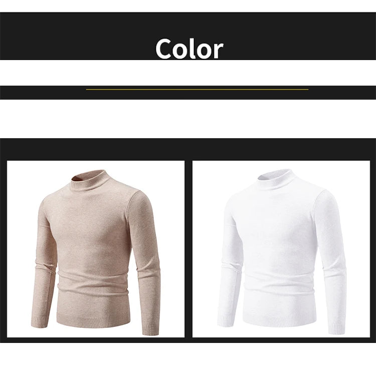 New Autumn Winter Designer Fashion Half Turtleneck Knitted Sweater High Quality Mens Casual Solid Color Warm Women Sweaters.