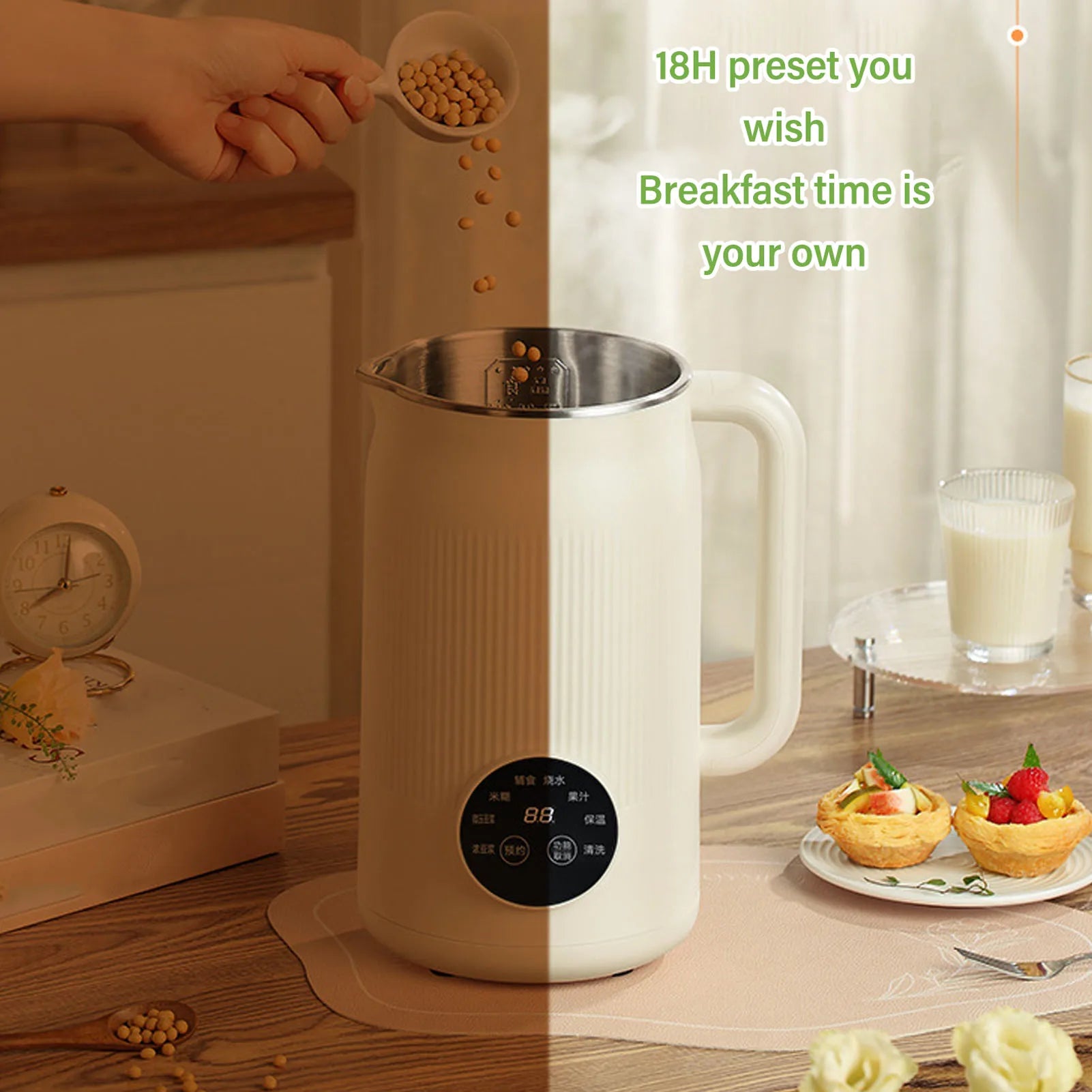 Nut Milk Maker Automatic Soy Machine Food Processor Hot Blender Home Small Mini Multi Functional 1L 1.2L.