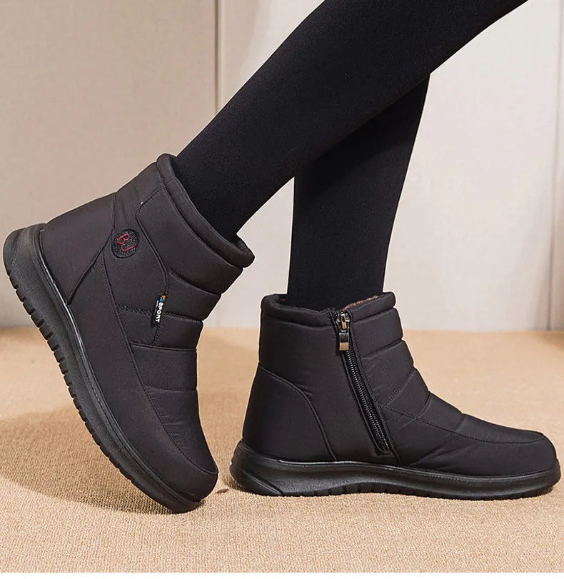 Women's Boots Waterproof Fur Boots For Snow Winter Shoes Woman Casual Rubber Botas Mujer Fashion Winter Boots Women Booties.