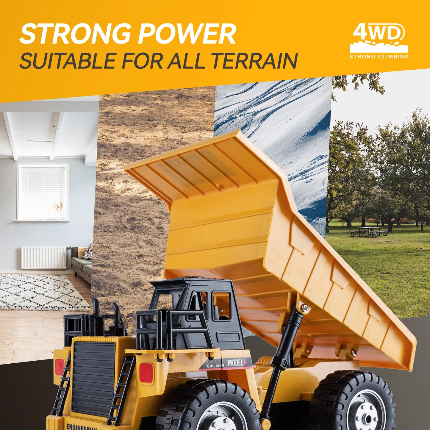 New 2.4G Remote Control Excavator Dump Truck RC Model Car Toy Professional Alloy Plastic Simulation Construction Vehicle for Kid.