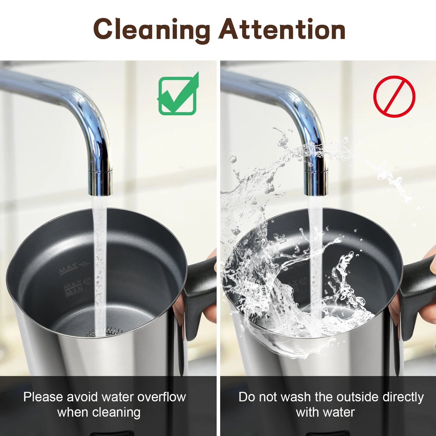 Milk Foamer Electric 500 Watt 240 ml Non-stick Coating For Milk Foam.