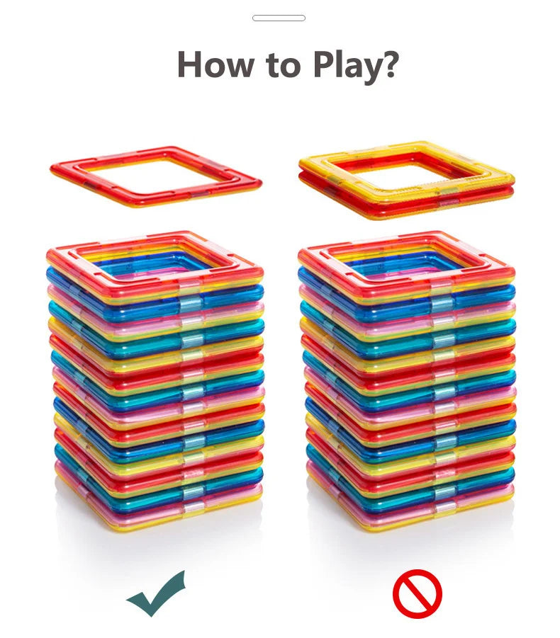 30-168pcs Magnetic Blocks Magnetic Designer Construction Set Educational Building Blocks Magnet Toys for Children Gifts.