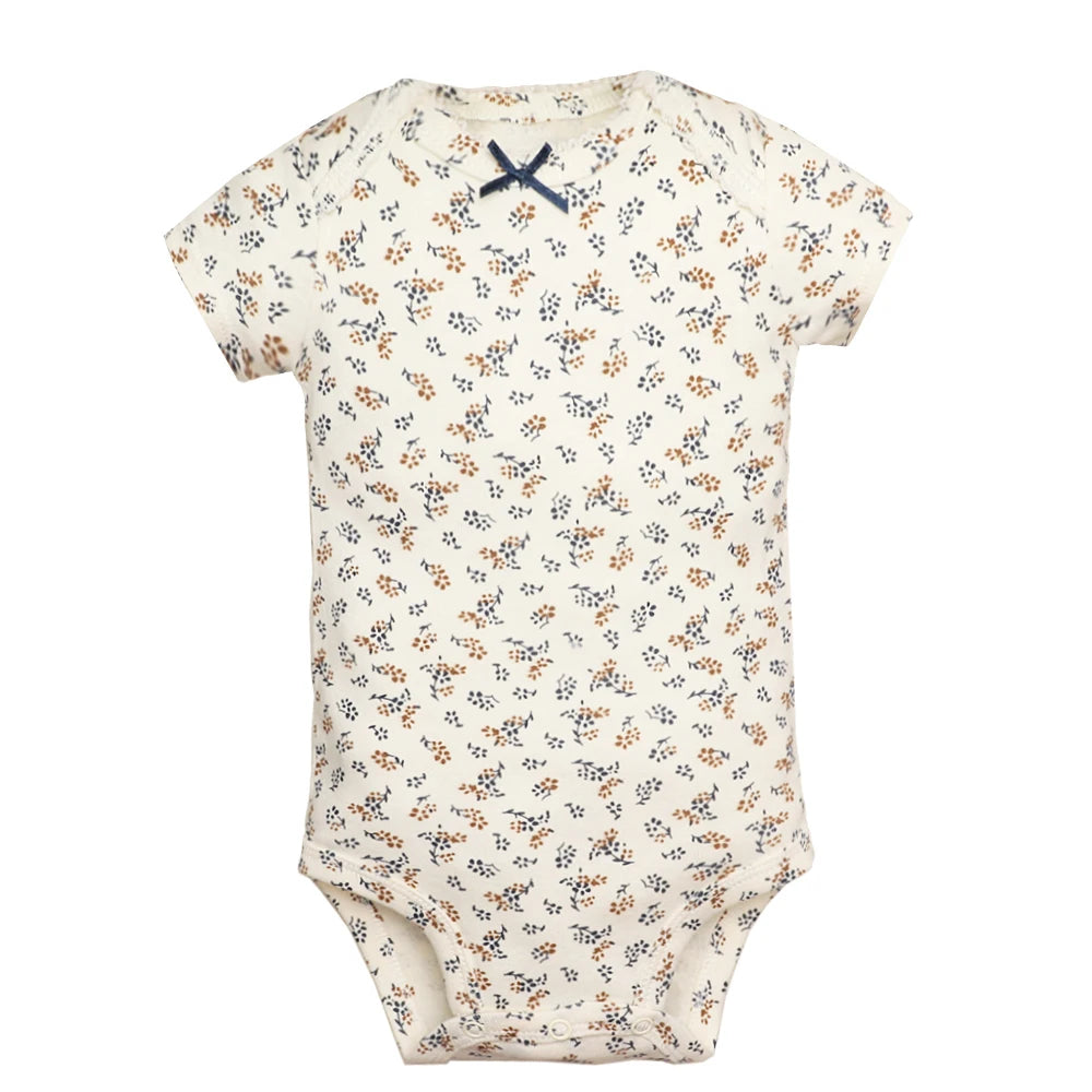 5 stück Unisex Baby Bodys Mode Körper Anzüge Kurzarm Neugeborenen Overall Cartoon Baby Junge Mädchen Kleidung Set Sommer