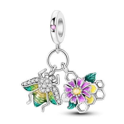 Flowers Series 925 Sterling Silver Sunflowers Tulip Carnation Charms Fit Original Bracelet  For Women Jewelry Making