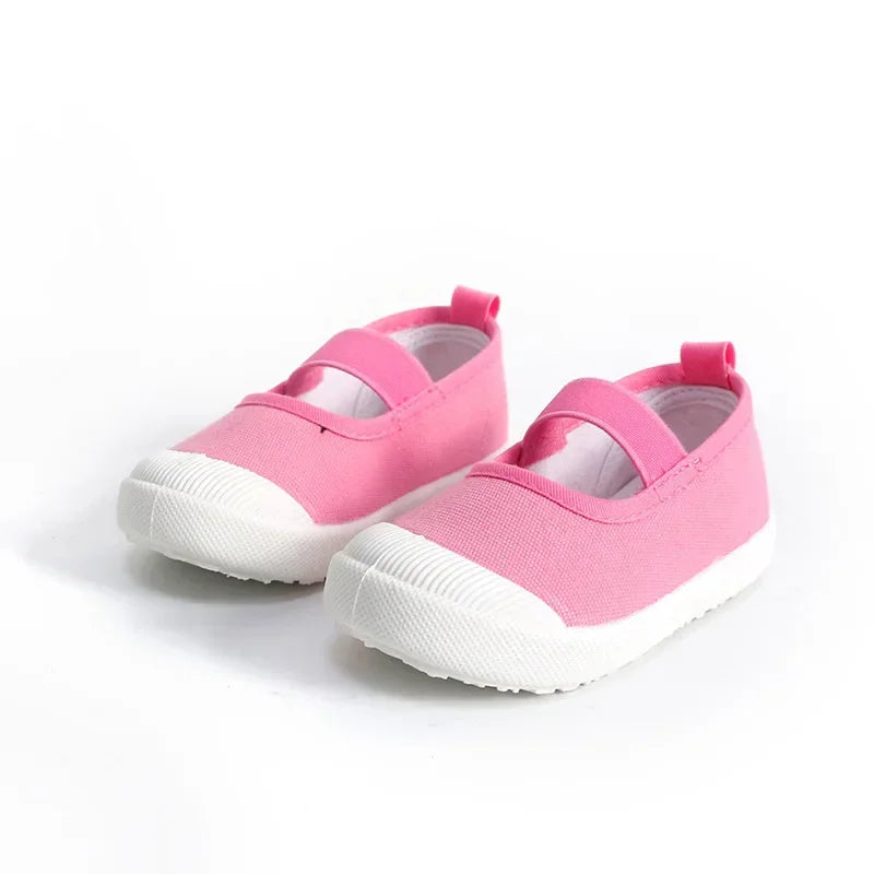 2025 New Spring Autumn Baby Girl Shoes Kids Canvas Shoes Children Casual Sneakers Candy Color Flowers For Girls Floral Prints.