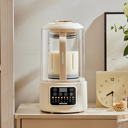 1.5L Soybean Milk Machine Wall Breaking Machine with Soundproof Cover Multifunctional Fruit Vegetable Juicer Automatic Blender.