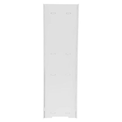 4-stufiger rechteckiger Badezimmerschrank, weißes freistehendes Lagerregal, Mehrzweck-Aufbewahrungsschrank, Badezimmerschrank, 24 x 24 x 80 cm