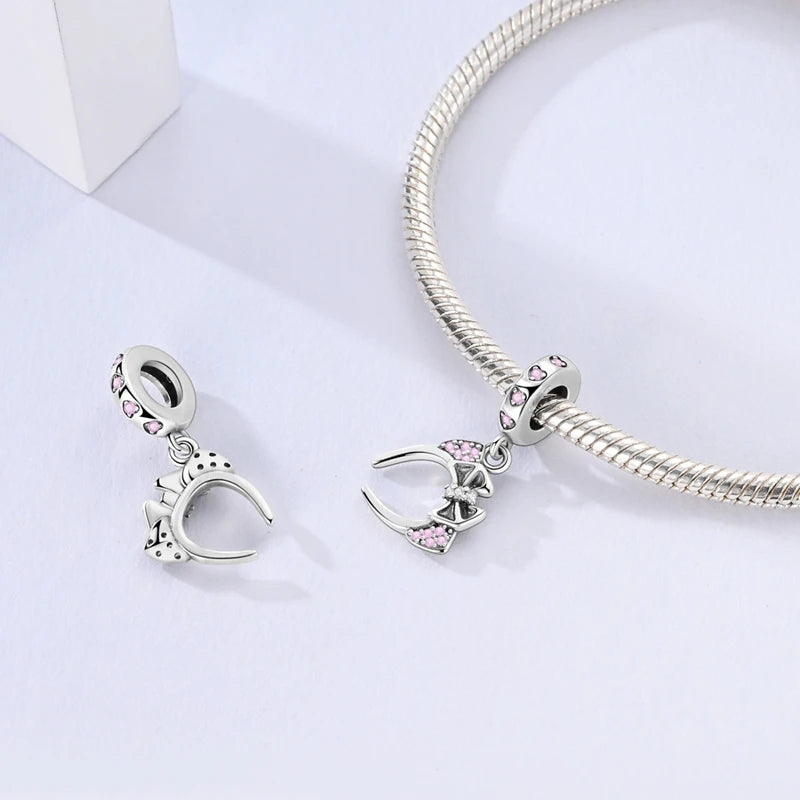 Fit Original Bracelet 925 Silver Butterfly and Sunflower Heart Shape Charms Beads For Women Jewelry Making Fashion Pendant.