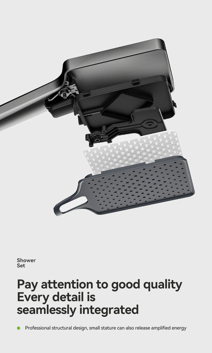 Space Aluminum Shower Set Digital Display Faucet Set , Piano Button With Ambient Light Bathroom Faucets Shower Head