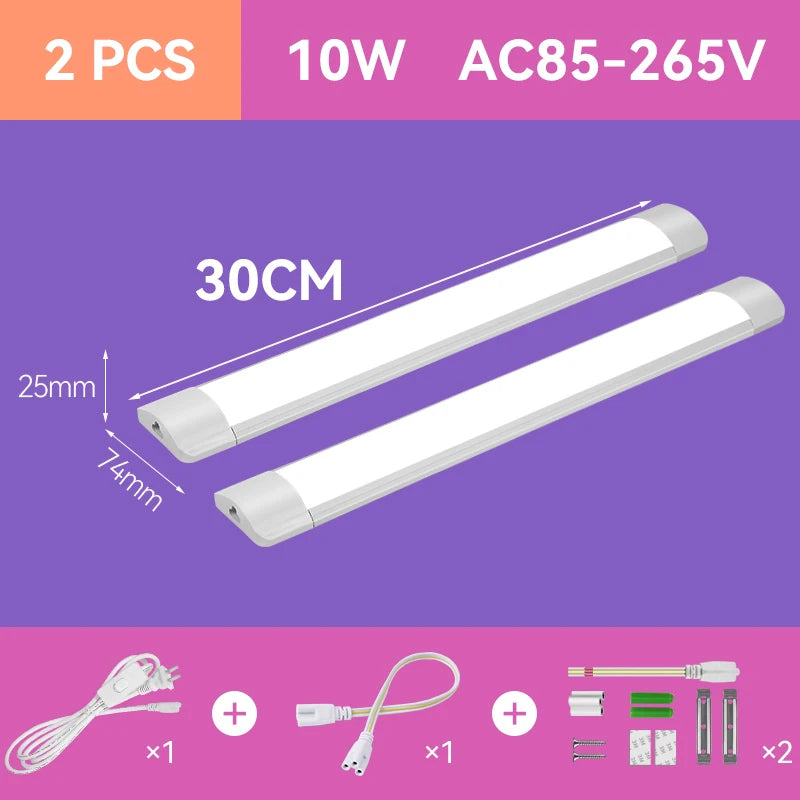 Dimmable Led Light Tube with Remote`Control Home 110-220V Ceiling Fixture LED Light Bar for Kitchen Garage Bedroom Cabinet light.