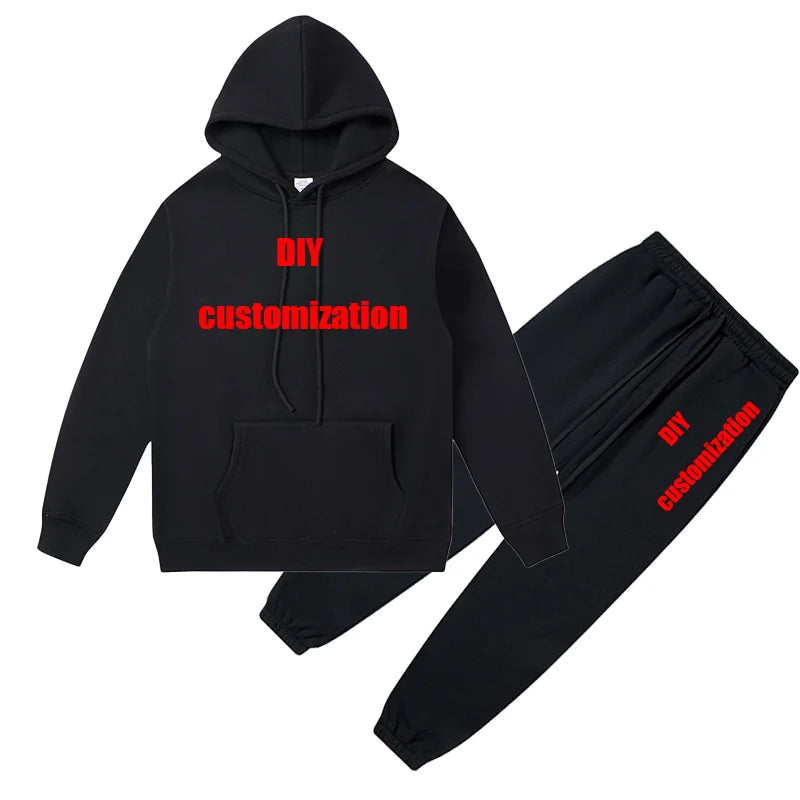 Dollar Pattern Printed Top Two Piece Men's Hooded Sweatshirt Banknote Printed Casual Hoodie Casual Fashion Sweatpants.
