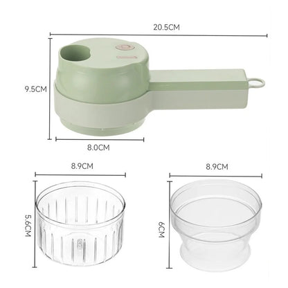 Electric Vegetable Cutter Set Handheld Wireless Garlic Masher Food Chopper Meat Grinder Machine Peel Slice Kitchen Accessories.