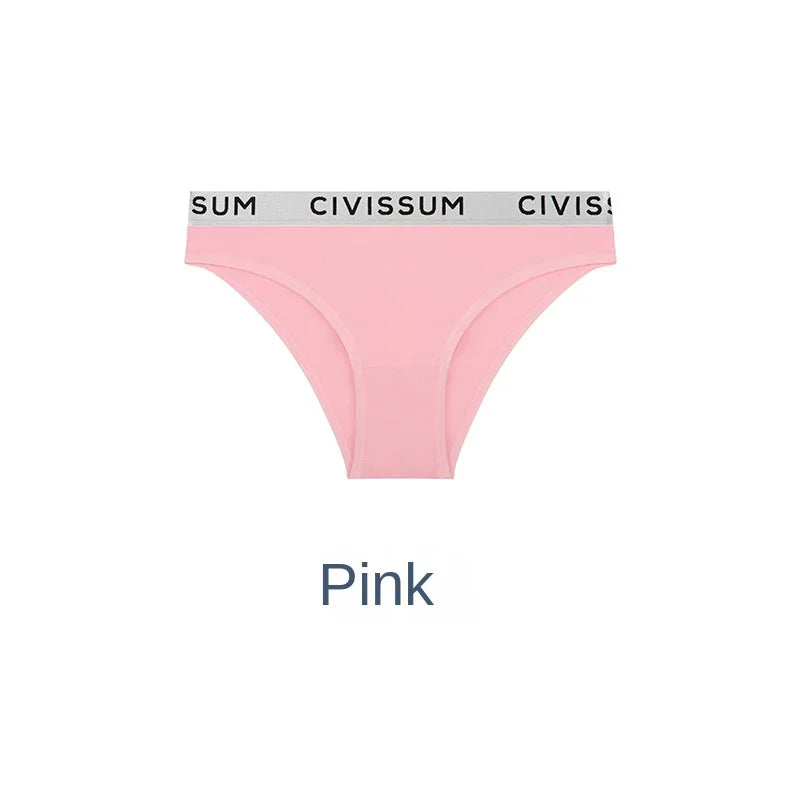 Jacquard Women's Panties Cotton Women'S Low Rise Underwear Students Solid Color Half Hip Classic Basic Female Briefs.