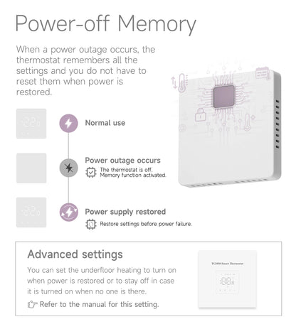 Beok Tuya Wifi Room Thermostat Underfloor Heating System Thermoregulator for Gas Boiler Electric Heating with Alexa Google Home.