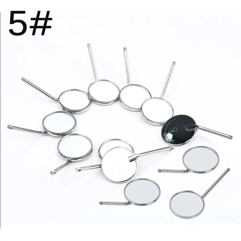 Dental Mirror Stainless Steel Mouth Mirror Dental Hygiene Kit Instrument Dental Reflector Dentist Tools.