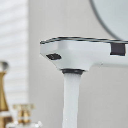 Touchless Sensor Basin Faucet Smart Digital Display Bathroom Sink Faucet Grey Sense Hot Cold Water Mixer Tap Battery Power