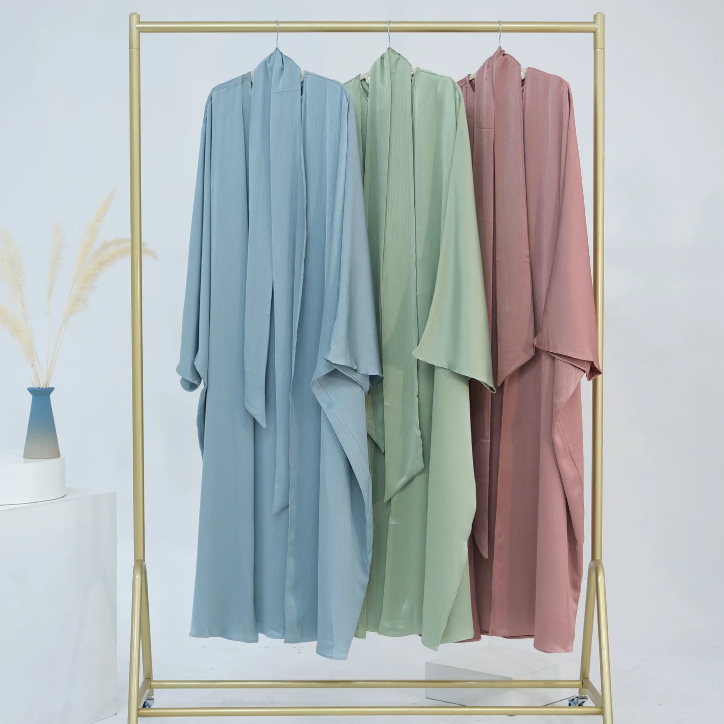 Two Piece Arabic Outfit Set for Muslim Women Elegant Modest Abaya Dress with Inner Ramadan Islamic Coat New Turkish Kaftan Robe