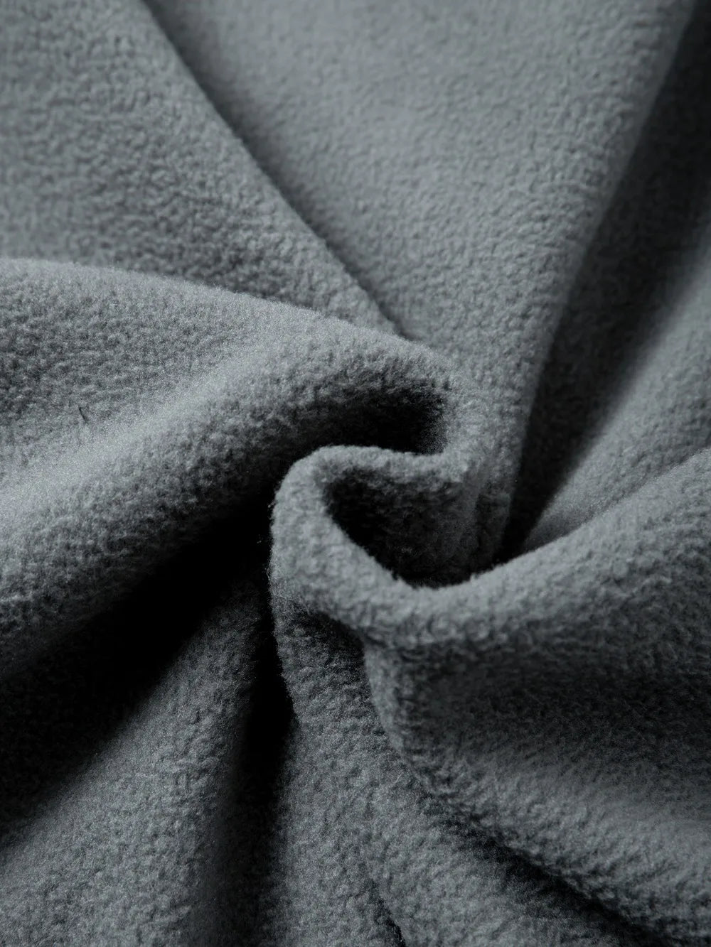 Autumn Winter Polar Fleece Warm Hooded Jacket Mens Full-Zip Up Windproof Hooded Coat Outdoor Loose Casual Fleece Sweatshirt