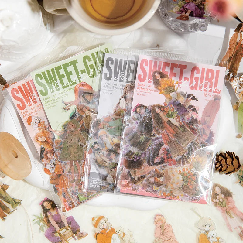 60 stücke/1 Los kawaii Briefpapier Aufkleber Streifzug Talk Junk Journal ing dekorative mobile Scrap booking für Aufkleber Sammelalbum.