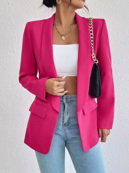 Koreanische Beliebte Rosa Neue Oberbekleidung Frauen 2024 Mode Weiblichen Frühling Jacke Casual Langarm Schwarz Blazer Mäntel