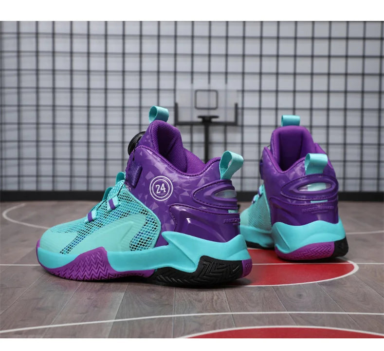 Kids Basketball Shoes Boys Sneakers Non-slip Child Trainer Basket Shoes Outdoor Children Sport Shoes