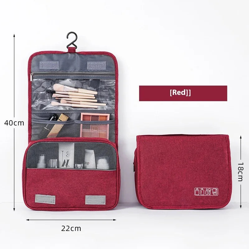 Foldable Toiletry Bag Organizer Hanging Storage Bathroom Makeup Case Cosmetic Bag Travel For Travel Business.