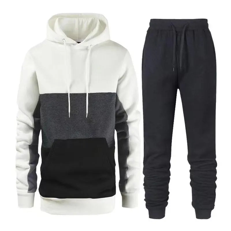 Damen Fleece zweiteilige Sets elegante einfarbige übergroße warme Hoodies und lange Hose Sporta nzug Herbst Winter Trainings anzug 2021