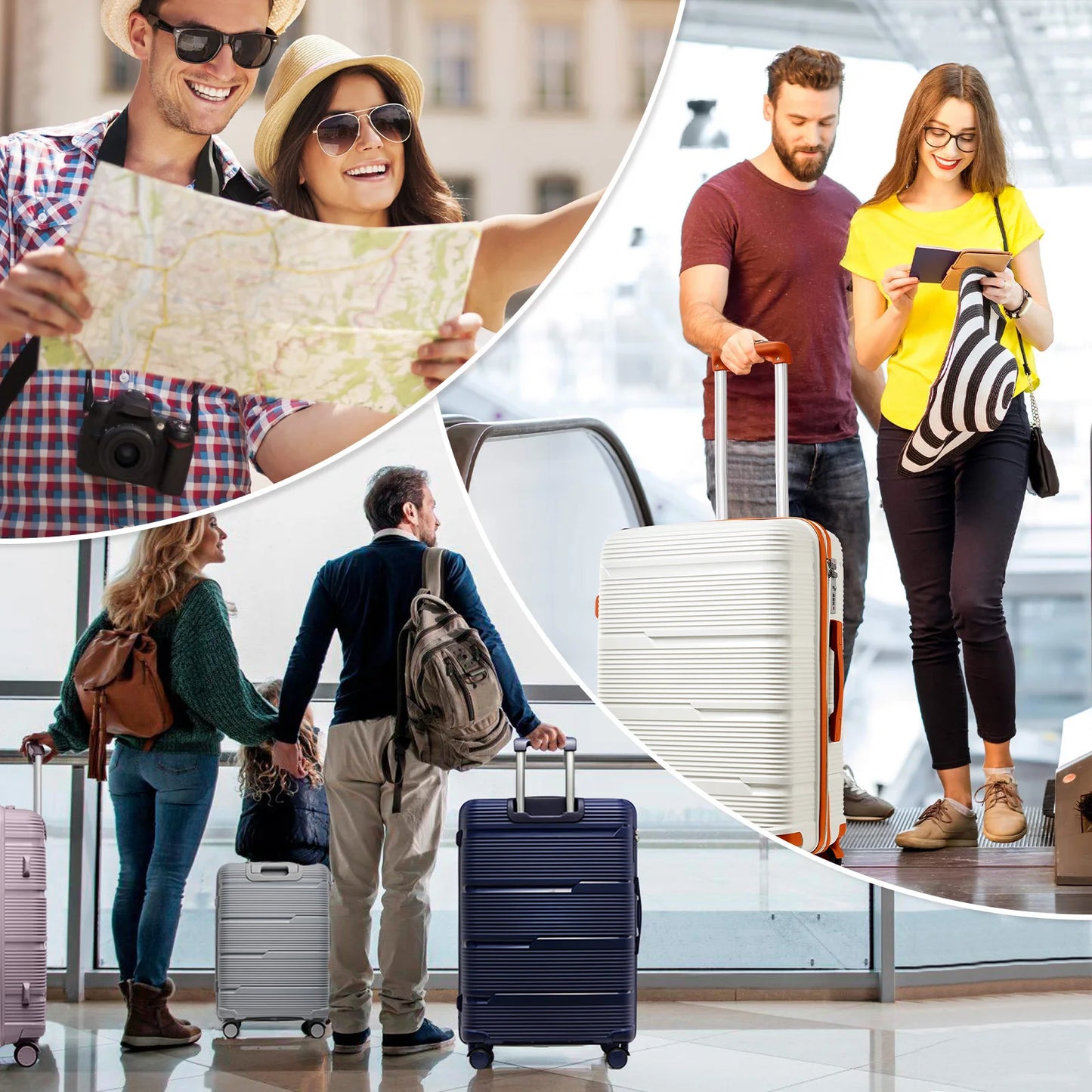 2024 Neues Design Reisekoffer Rollend, Damen Herren Handgepäck Reise Trolley 20 Zoll, Boarding Cabin Gepäck Koffer 24 28''.