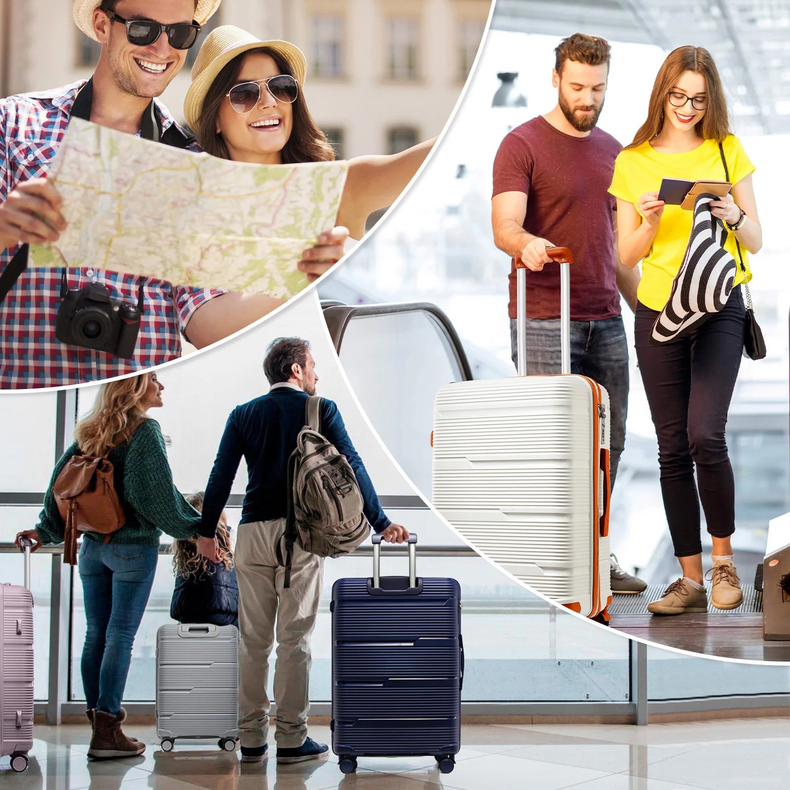 2024 Neues Design Reisekoffer Rollend, Damen Herren Handgepäck Reise Trolley 20 Zoll, Boarding Cabin Gepäck Koffer 24 28''.