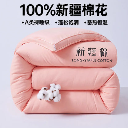 2025 new class A Xinjiang cotton thickened winter quilt spring and autumn quilt pure cotton quilt student dormitory warm