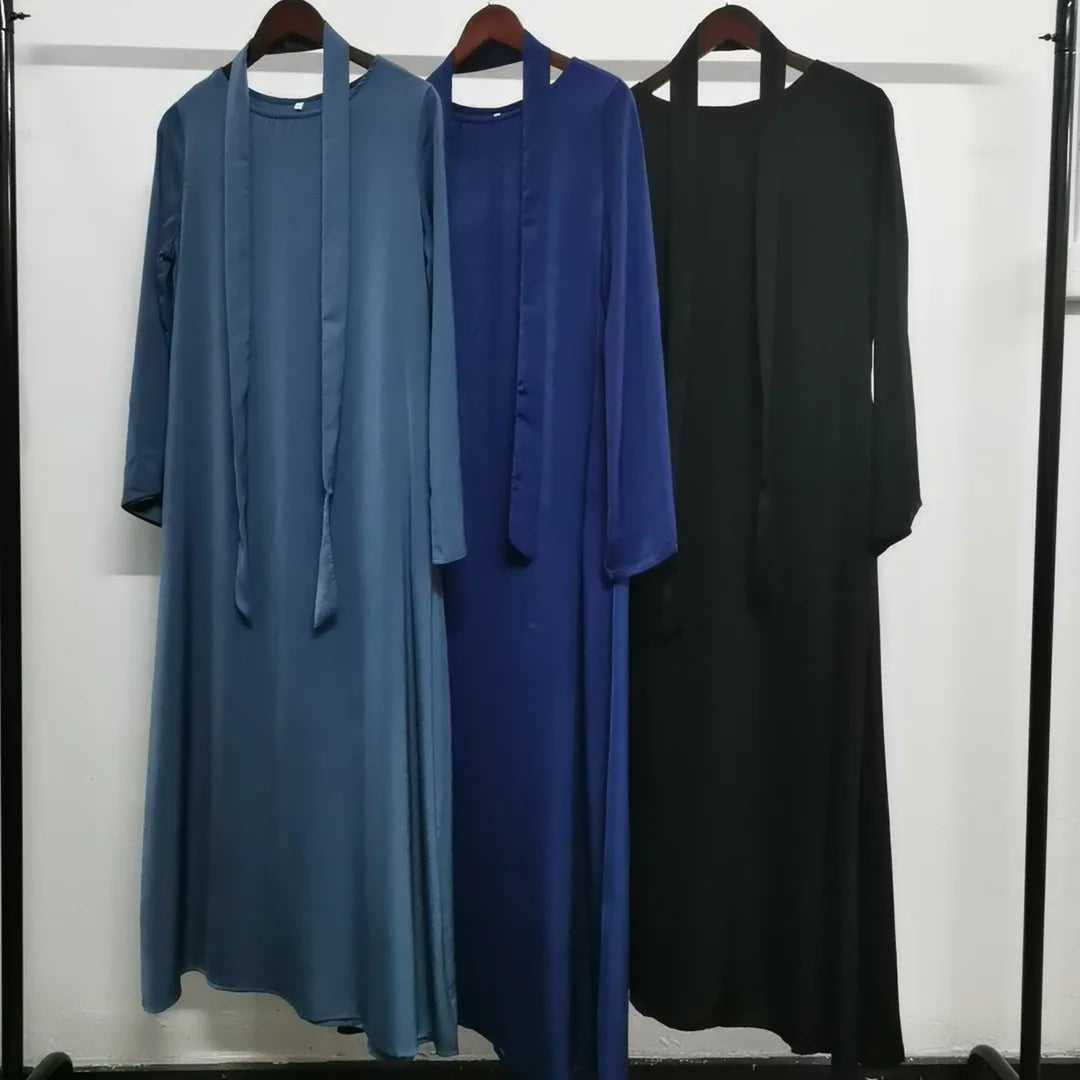 (No Scarf) Ramadan Eid Abaya Damen Dubai Luxury Kebaya Muslim Abayas Women Kaftan Long Dress Islam Dresses Caftan 9 Colors S-2XL.