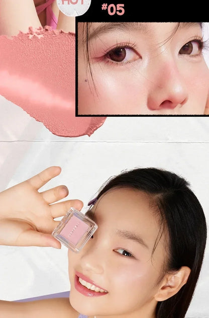 Judydoll Monochrome Blush Portable Silky Cream Multipurpose Blusher Eyeshadow Nude Natural Brighten Skin Tone Makeup Cosmetics.