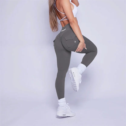 Women Bum Leggings 2025 Women High Waist Tights Pants Peach Hips with Pockets Women Workout Gym Leggings Yoga Pants.