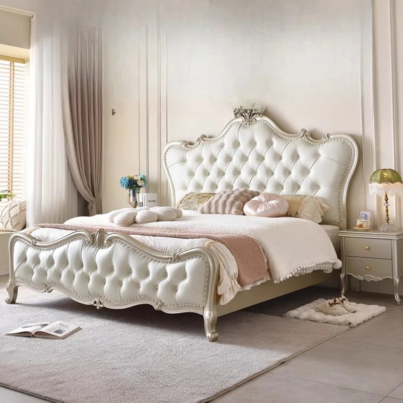 Design Modisches Bett Weißes Licht Luxus Chinesische Prinzessin Ästhetik Minimalistisches Bett Bequeme japanische Muebles-Möbel