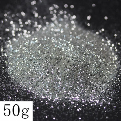 Ultra Fine Colorful Spark - Solvent Resistant White Iridescent Glitter -  - 015 Size, 0.5 mm
