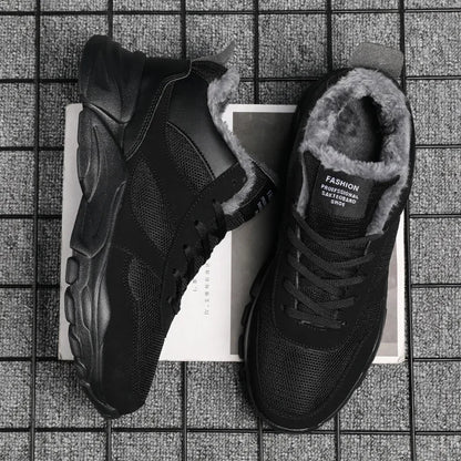 Men Shoes Sneakers Mocassin 2024 New Winter Shoes Warm Fur Lining Lightweight Casual Shoes Men Walking Footwear Male.