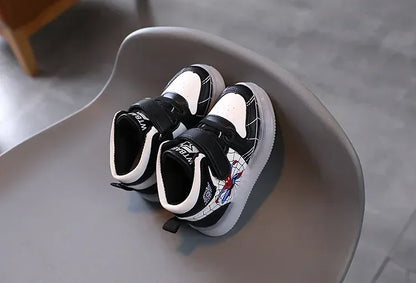 Disney Children's Led Light Shoes Fashion Aoger Spiderman Boys Sneakers Girls Cartton Casual Shoes Breathable Kids Sport Shoes.