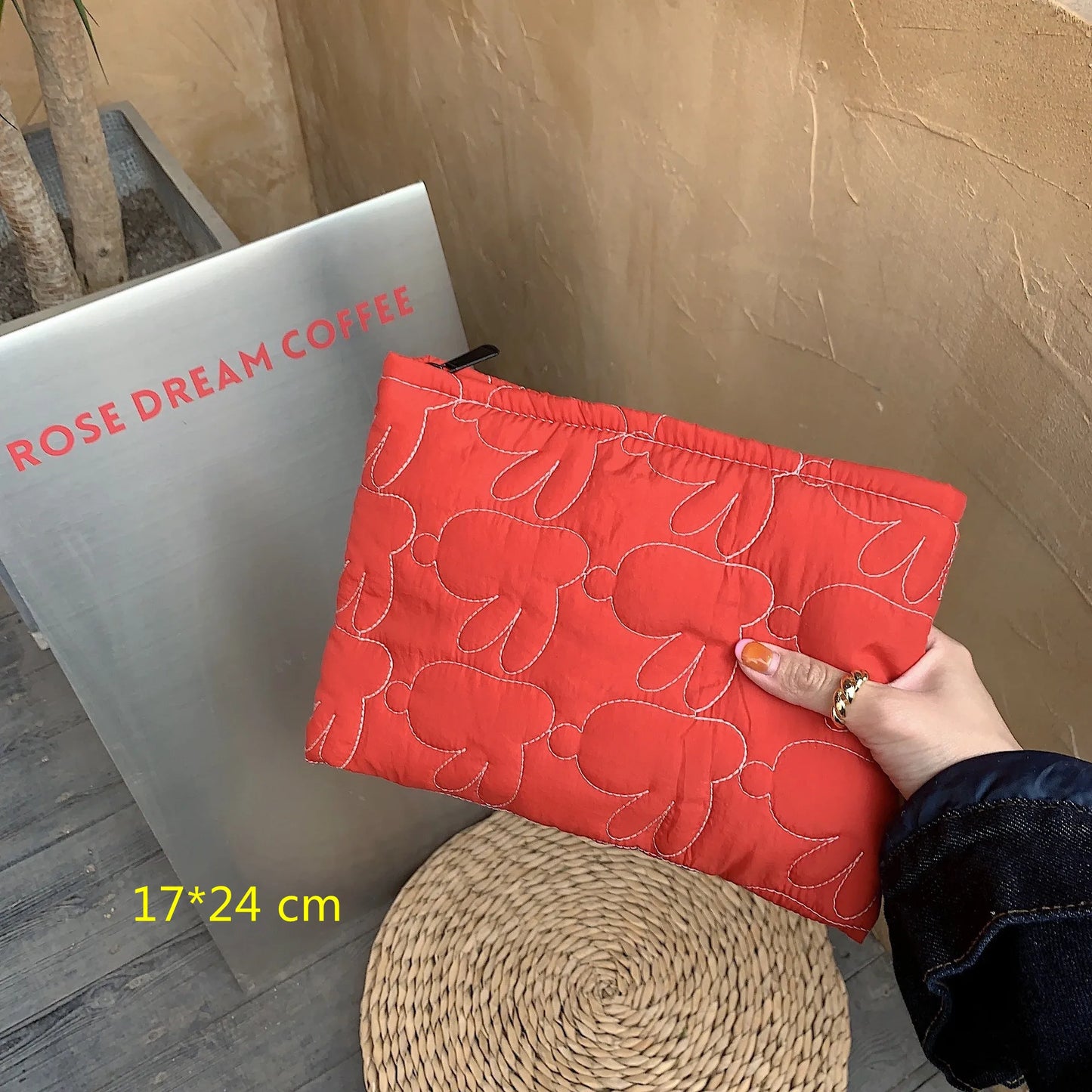 2025 Cute Rabbit Travel Cosmetic Lipstick Purse Storage Bag Kawaii Women Makeup Handbags Organizer Wallet Pouch Pencil Case Bags