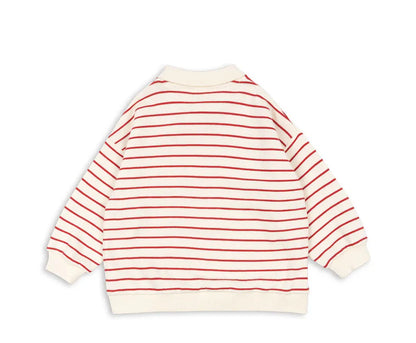 Konges Slojd Autumn Baby Boys Cotton Loose Sweatshirts Shorts Suits Kids Clothes Girls Casual Printed Striped Hoodies Tops Sets