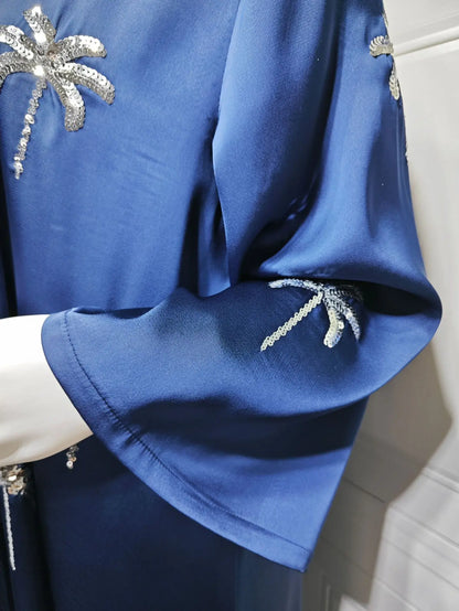 Mode Dubai Abayas für Frauen Stickerei Muslimischen Kleid Türkei Kaftan Islam Kleidung Kebaya Kaftan Marocain Femme Robe Jalabiya.