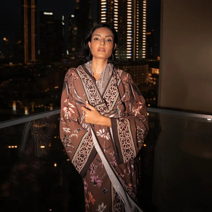 2025, Sommer-Strickjacke mit arabischem Blumenmuster für muslimische Frauen, elegante Dubai-Hijab-Abaya mit innerem islamischem Urlaubsoutfit, neues Türkei-Kleid.