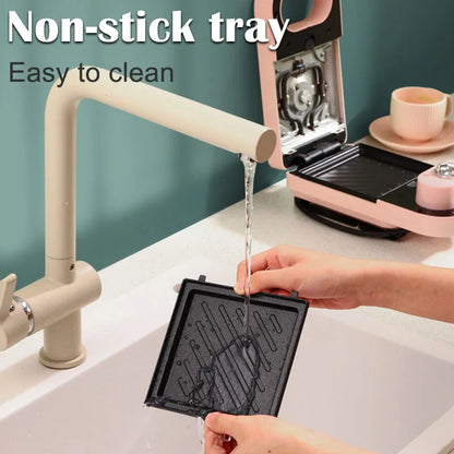 Electric Sandwich Maker Breakfast Machine Household Light Food Multi-Function Waffle Maker Takoyaki Toast Donut Pressure Toaster.