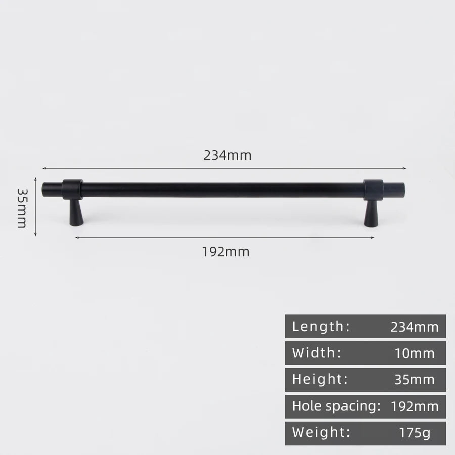 KEDLO Solid Brass Brushed Antique Brass Bronze 500mm Pull Drawer Knobs T Bar Kitchen Cabinet Handle