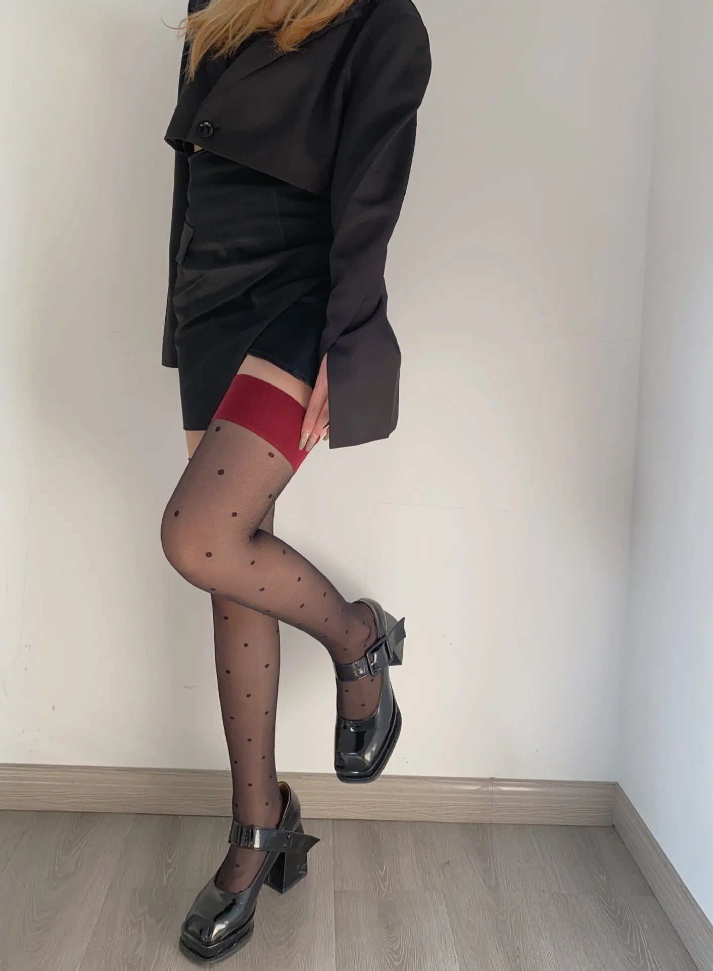 Women's Stockings Dot Printed Transparent Thigh High Stockings Lolita Cute Nylon Stockings for Girls Cosplay Fashion Long Socks.