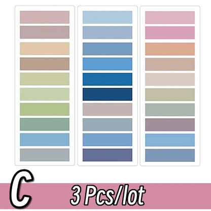 2400S Transparent Bunte Index Kreative Notizblöcke Büro Schule Schreibwaren Selbstklebende Aufkleber Haftnotizblöcke.