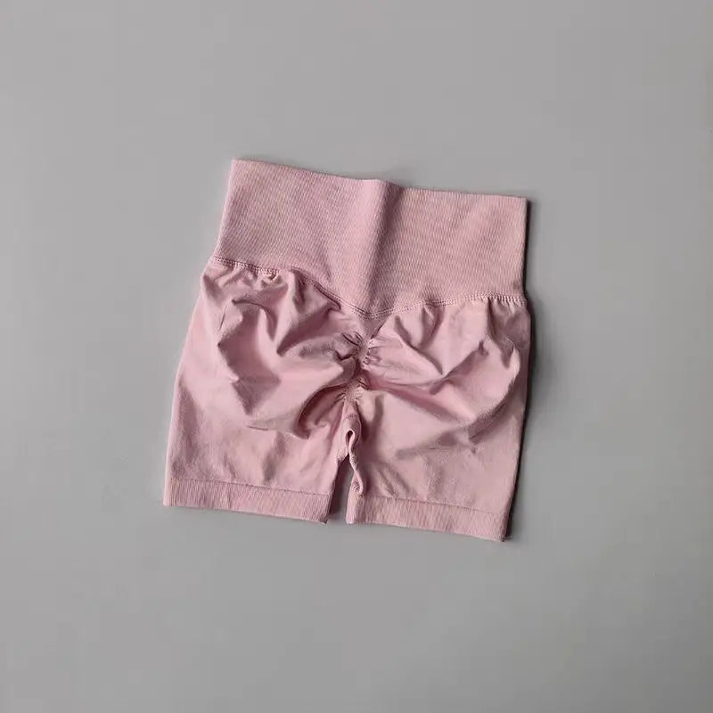 Summer High-Waist Women's Yoga Shorts Breathable Fitness Shorts Butt Lift Sports Running Cycling Push-Up Workout Gym Shorts.