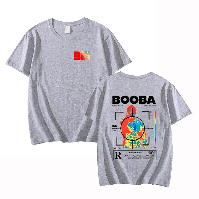 B2O T-shirts Men Fashion BOOBA Printed Short Sleeve T Shirt Women Casual Harajuku Streetwear Tee Tops.